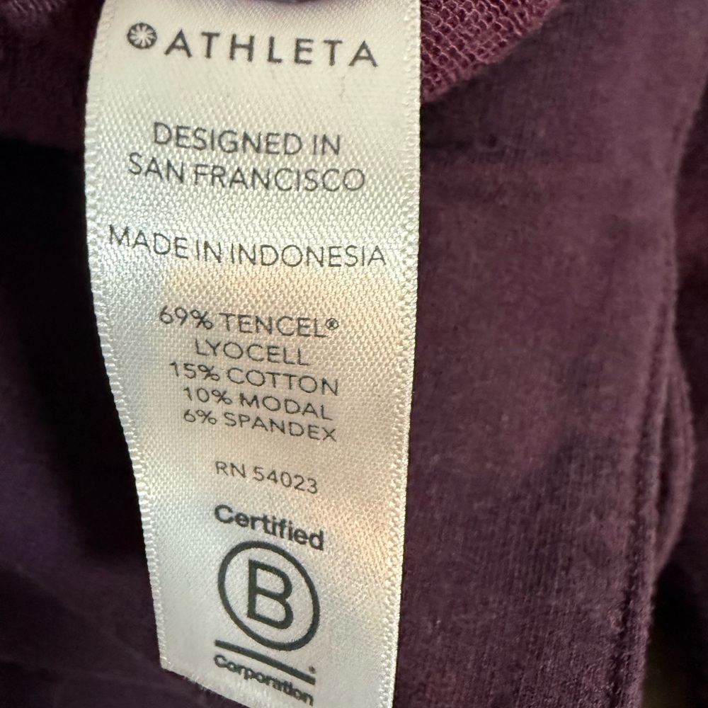 Athleta‎ Yoga Tie-Back Sweatshirt – Agate Purple 🟣🧘‍♀️ - Picture 4 of 6